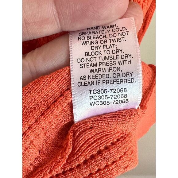 Pendleton Long Sleeve Button Front Knit Cardigan Sweater Orange Women's Size L - Picture 7 of 9